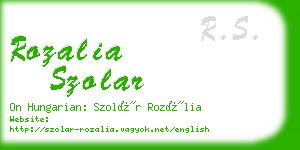 rozalia szolar business card